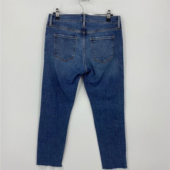 Frame Le Garcon Distressed Skinny Ankle
Jeans in Dunmore Wash Celeb Favorite - Picture 7 of 16